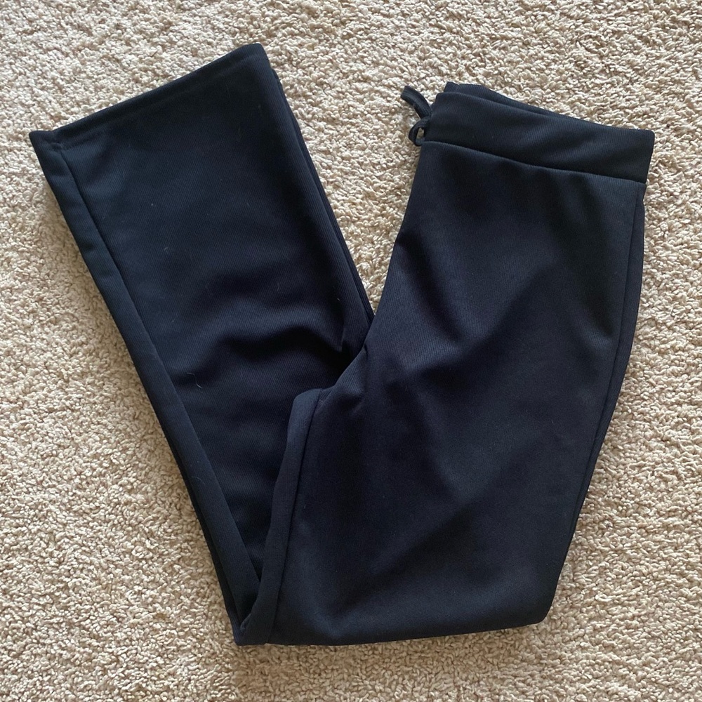 NWOT BLACK HIGH RISE FLARE DRAWSTRING WAIST SWEATPANTS CASUAL PANTS